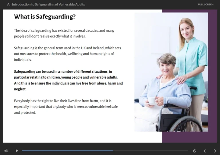 Sneak peek of Safeguarding Vulnerable Adults Training
