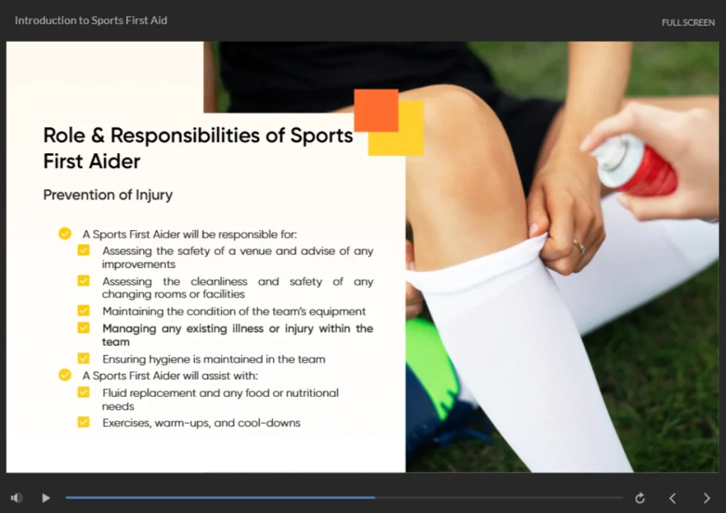 Sneak Peek of Sports First Aid 1