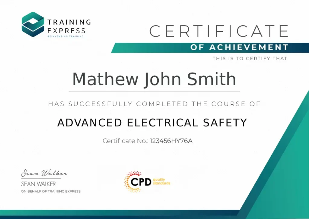 Certification of Advanced Electrical Safety