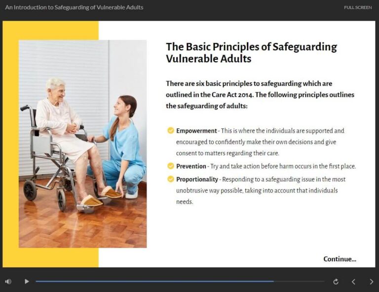 The Basic Principles of Safeguarding Vulnerable Adults