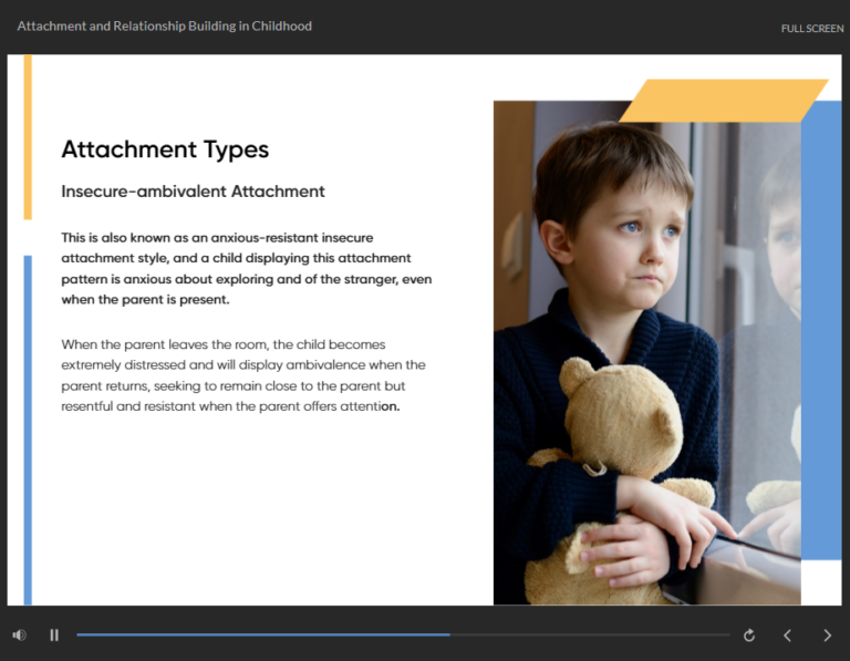 Separation and Loss of Attachment in Childhood