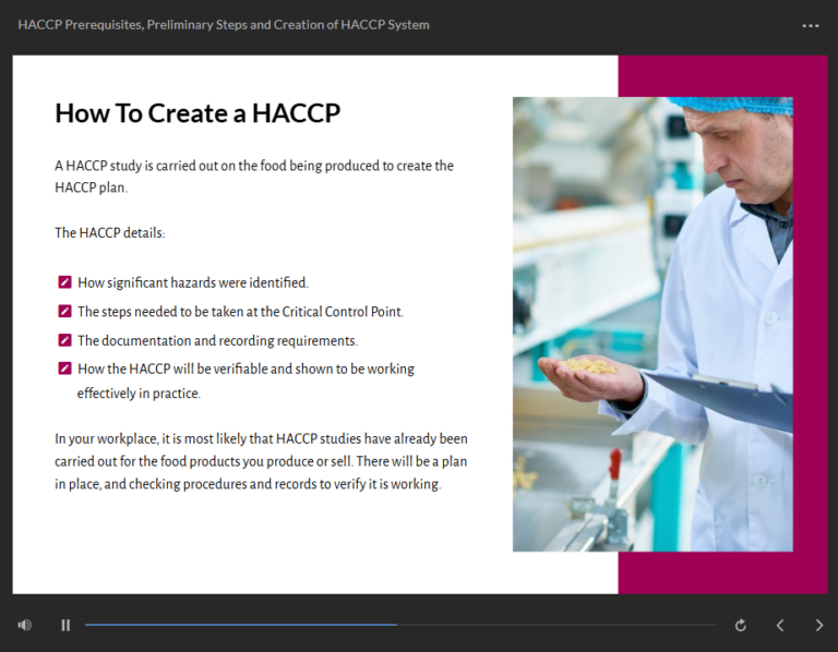 Certificate in HACCP Level 2