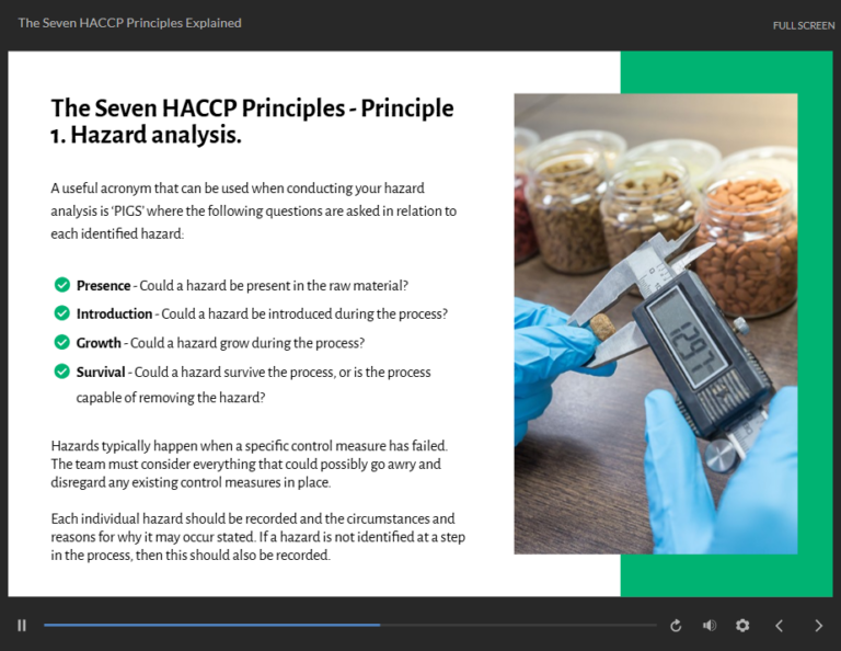 Certificate in HACCP Level 2