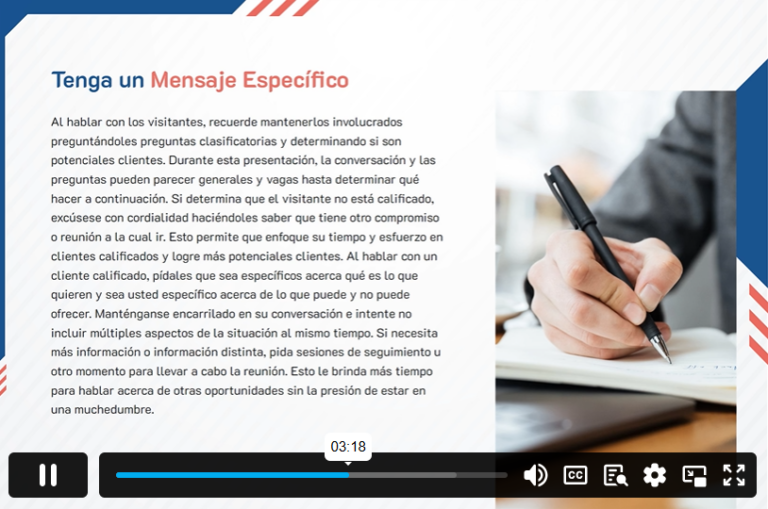 Exhibition Training for Staff (In Spanish)