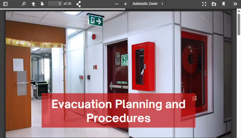 Evacuation Planning and Procedures