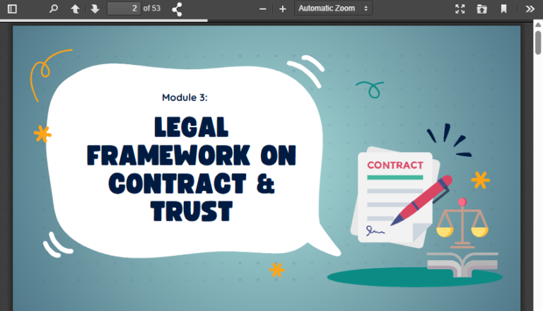 Legal Framework on Contract & Trust