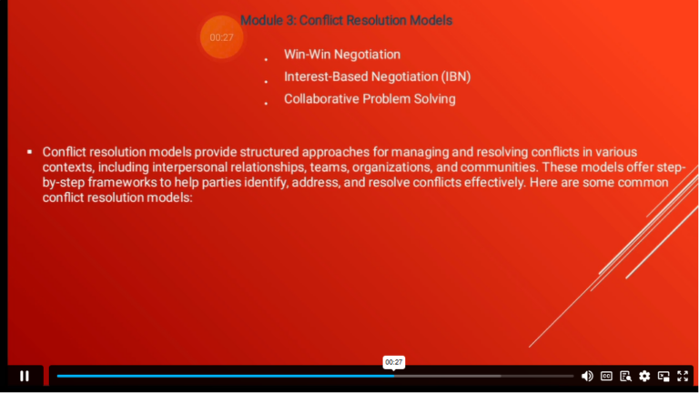 Conflict Resolution and Negotiation Skills for Managers