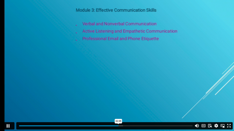 Effective communication skills