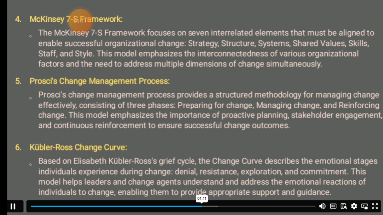 McKinsey 7-S framework