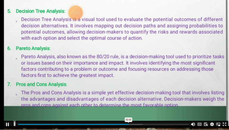 Pros and cons analysis