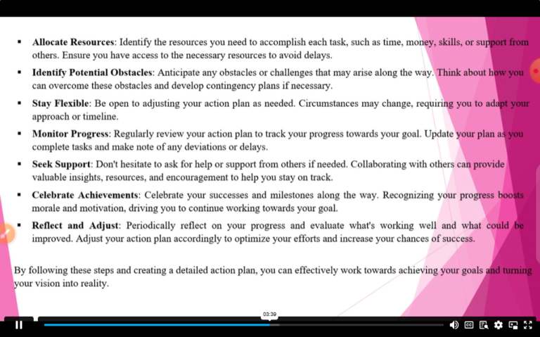 possible ways to make action plan