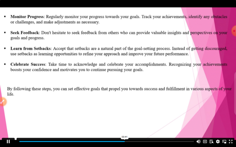 strategies of setting effective goals