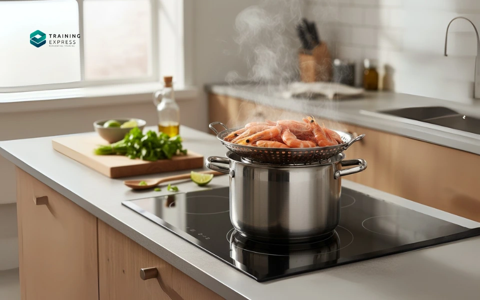 Reheating Prawns Using the Steam