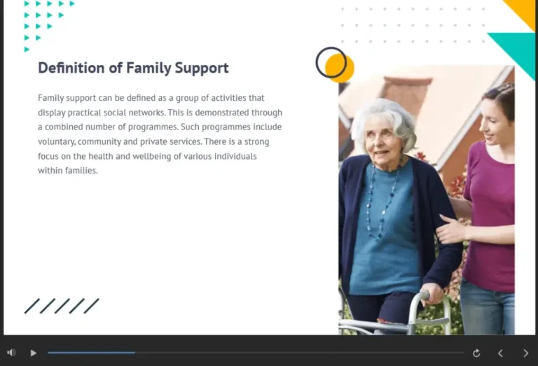 Definition of family support