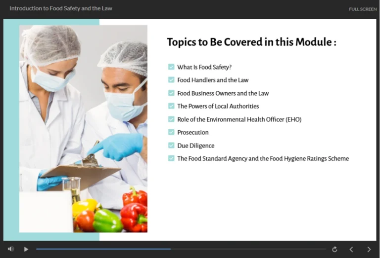 Introduction to Food Safety and the Law