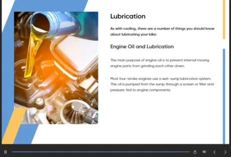 Sneak Peek of Motorcycle Maintenance Course