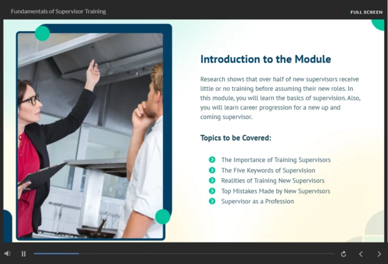 Fundamentals of Supervisor Training