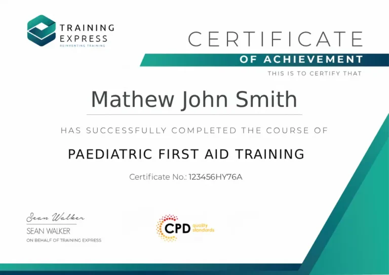 Paediatric First Aid Training Certification