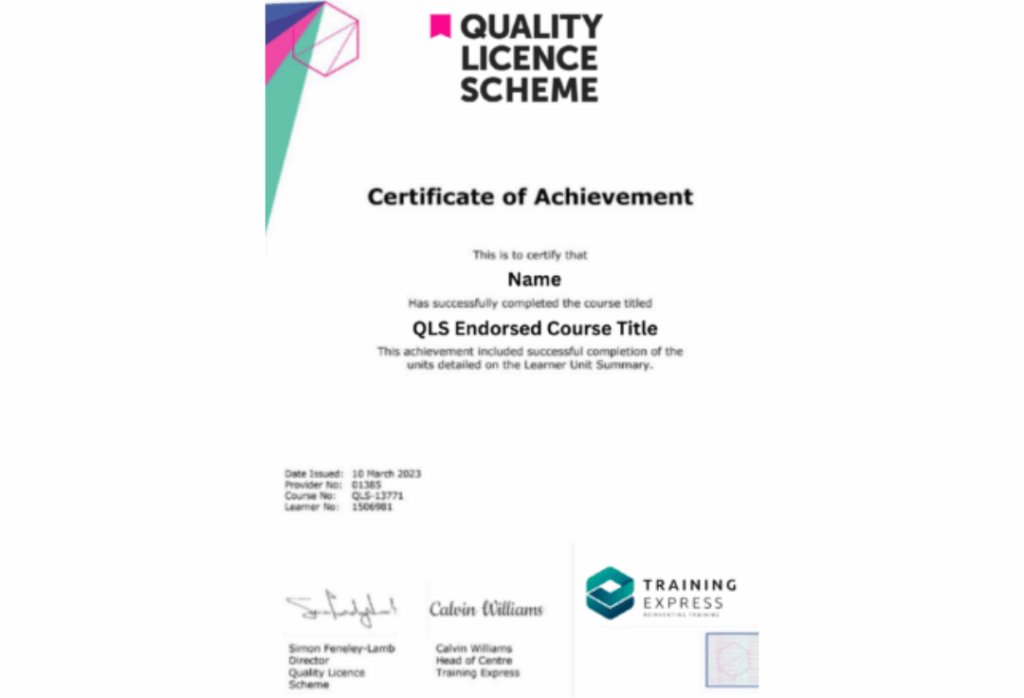 QLS Certificate Wide