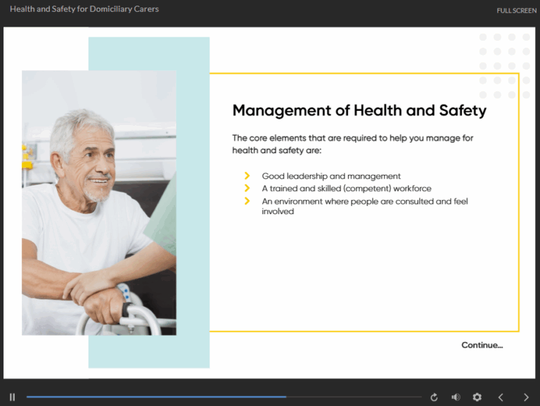 Health and Safety for Domiciliary Carers