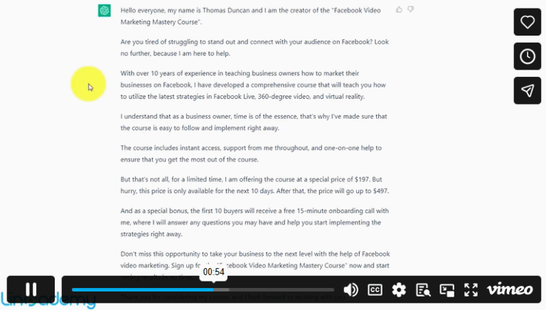 Lecture 12 Writing Sales Video Script With Chatgpt
