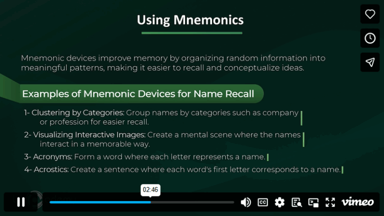 Name Recall Techniques