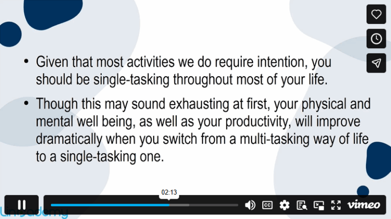 Single Tasking or Multi Taskin