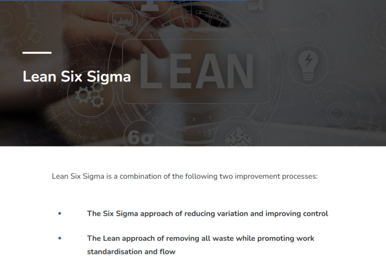 Overview of Six Sigma