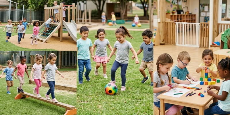 Physical development focuses on improving children’s movement, coordination, and overall health.
