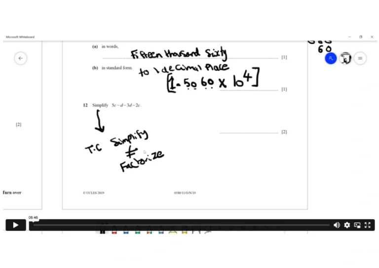 Sneak Peek of IGCSE Maths and GCSE English Preparation