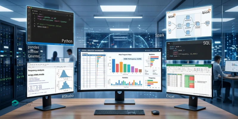 Software tools for finding mode in large datasets