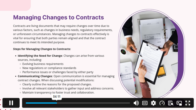 Module 3 Contract Performance Management