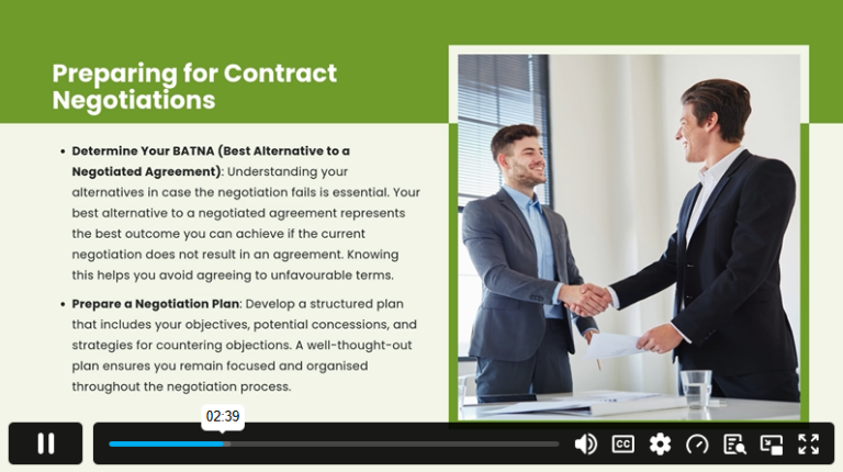 Module 3 Negotiating Contracts