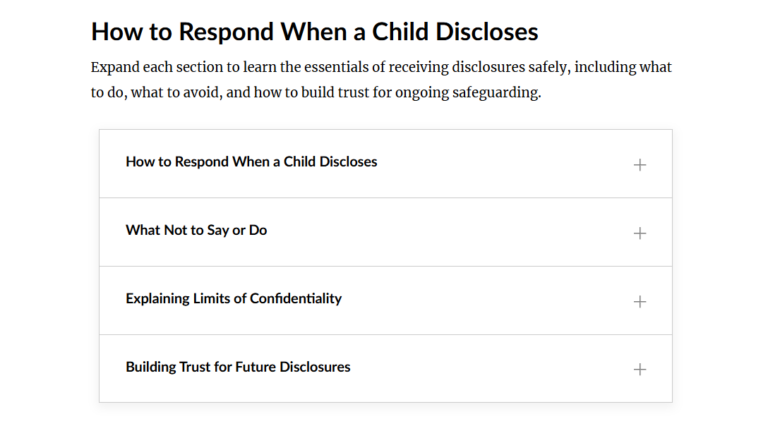 Module 03 Responding to Concerns and Disclosures Procedures and Best Practice