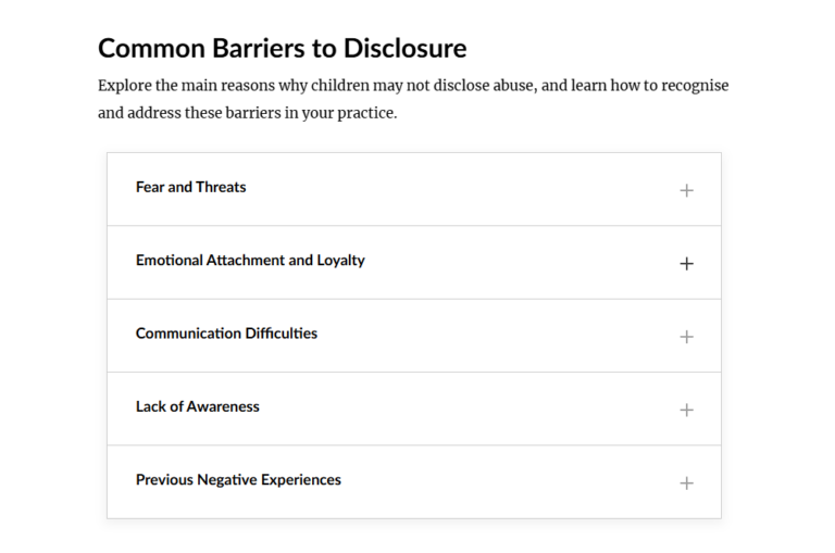 Module 04 Whistleblowing and Child Disclosure