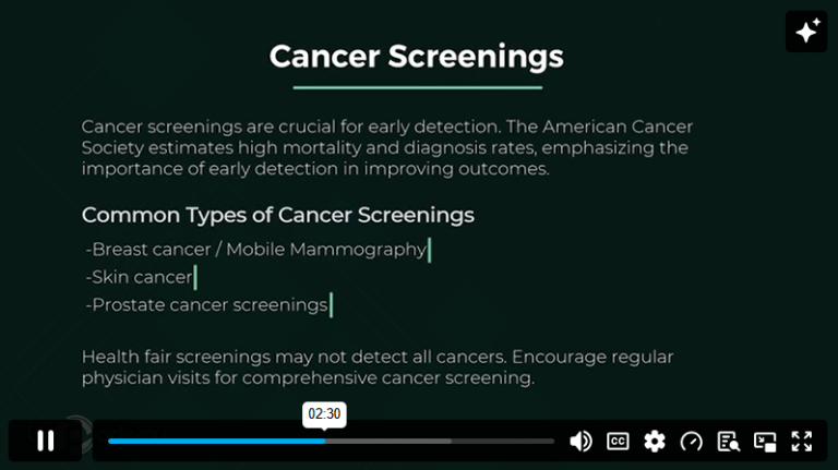 M5 – Lecture – Health Screenings & Maintenance