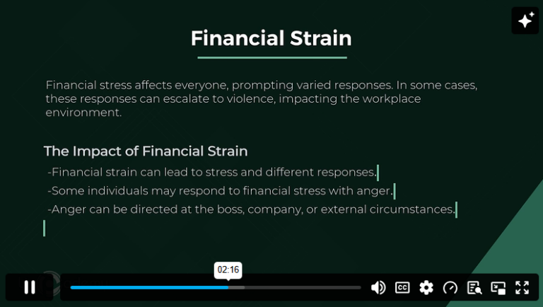 M7- Lecture – Triggers For Workplace Violence