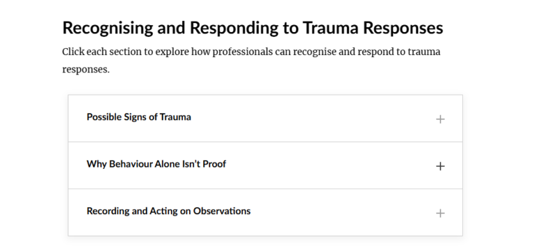 Module 4 Trauma-Informed Practice and Professional Support